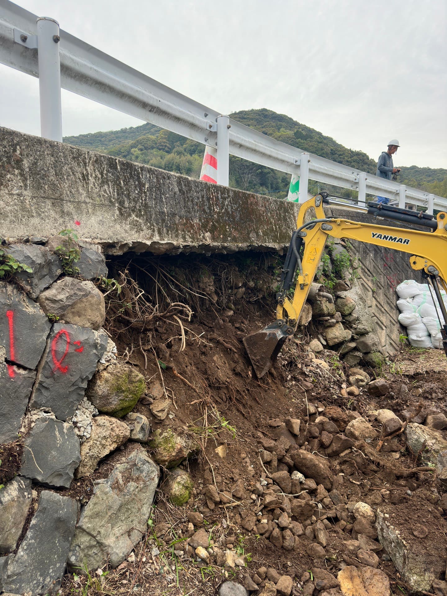 早岐川の掘削工事